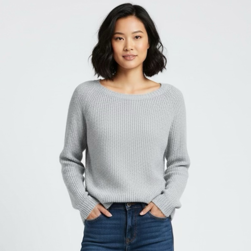Lulu's Light Gray Textured Knit Top